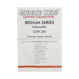 Ground Zero Iridium GZIW 200 8" S4