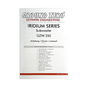Ground Zero Iridium GZIW 250 10" S4